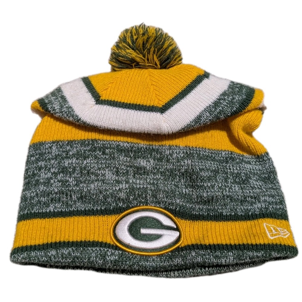 New Era Greenbay Packers Pom Beanie Adult Onesize